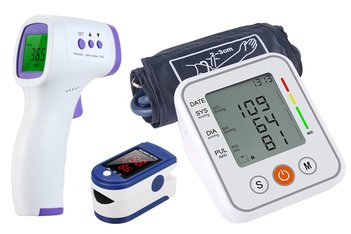 Medische meetinstrumenten zoals bloeddrukmeters, stethoscopen, thermometers ...