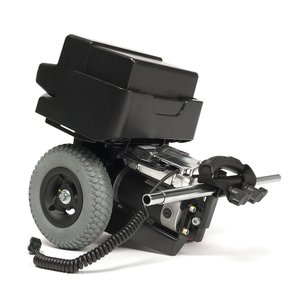 De V-Drive is een elektronische hulpmotor die op de meeste rolstoelen kan worden geïnstalleerd.